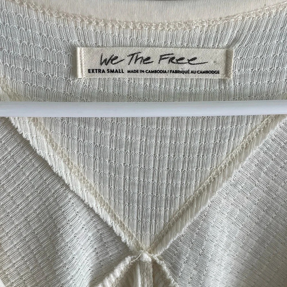 Free People We The Free Citrine Thermal - Cream - Size Extra Small XS - Picture 9 of 9
